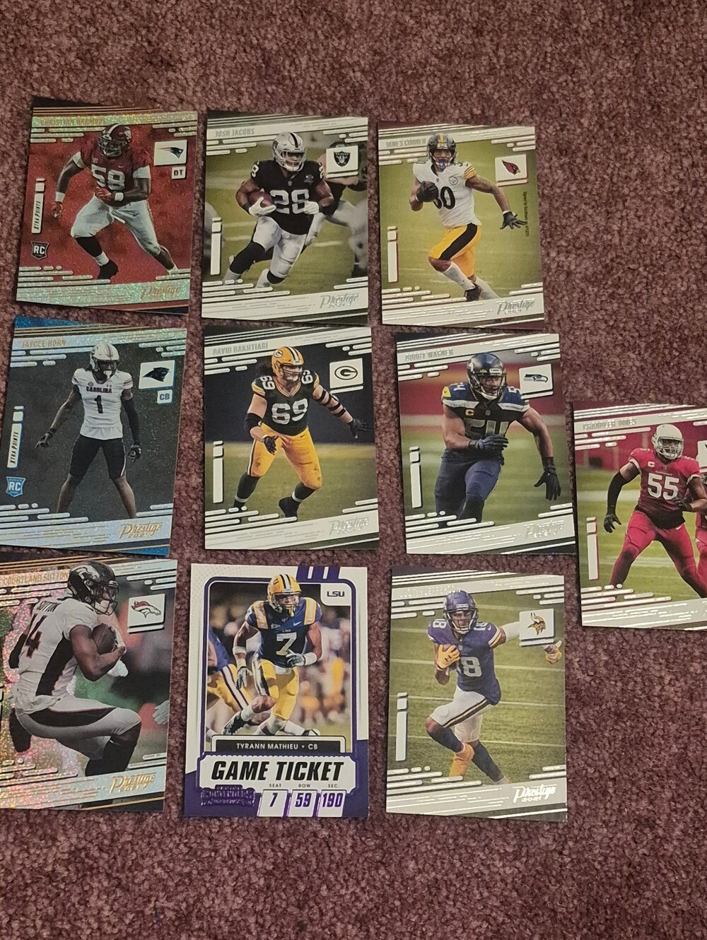 Prestige Football Trading Card Lot - Multi-Color